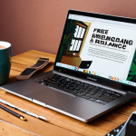 **Freelancing**: "An inspiring workspace with a laptop, creative tools, and a cup of coffee, symbolizing the freedom and flexibility of freelancing. The background features a diverse range of project ideas, showcasing various freelance services like graphic design and writing."